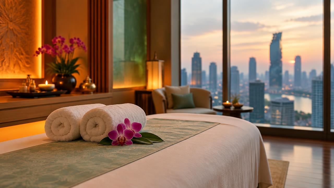 ห้องทำทรีตเมนต์สปาโทนอบอุ่นในอาคารสำนักงานย่านอโศก